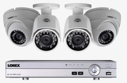 1080p Hd Security Camera System With 4 1080p Metal - Lorex Surveillance Camera Showing Black Screen, HD Png Download, Free Download
