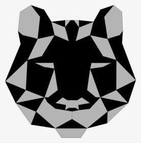 Black & Grey Geometric Lion Design - Illustration, HD Png Download, Free Download