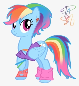 Rainbow Dash Fluttershy Scootaloo Pinkie Pie Sunset - Mlp Rainbow Dash Girly, HD Png Download, Free Download