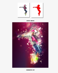 Gif Animated Stars Wave Photoshop Action - Poster, HD Png Download, Free Download