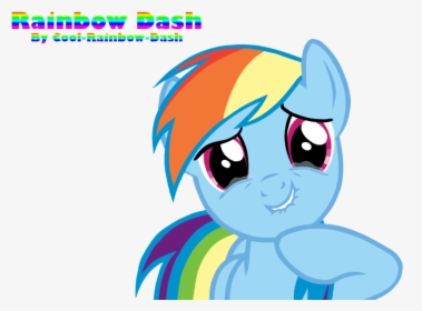 Cool Rainbow Dash, Rainbow Dash, Safe, Simple Background, - Mlp Rainbow Dash Stare, HD Png Download, Free Download