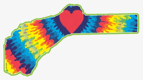Image Of Tiedye Nevada County Outline With Heart, HD Png Download, Free Download