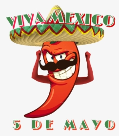 #5demayo #vivamexico #chilipepper #sombrero #sccincodemayo - Cartoon, HD Png Download, Free Download
