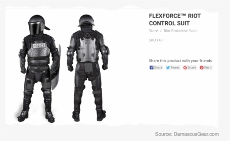Flexforce Riot Control Suit, HD Png Download, Free Download