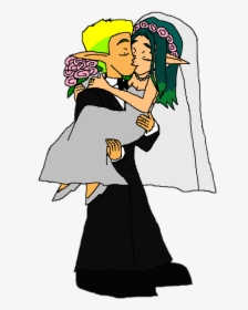 Jak And Daxter Images Jak And Keira Hagai Wedding Kiss - Cartoon, HD Png Download, Free Download