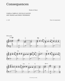 Transparent Consequences Png - Consequences Piano Sheet Music, Png Download, Free Download