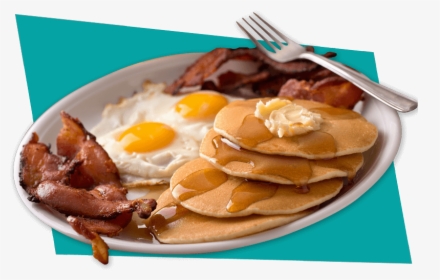 Breakfast Plate Blue800x514 Reduced - Full English Breakfast With Pancakes, HD Png Download, Free Download
