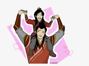 Prince Zuko With His Daughter-wm240 - Cartoon, HD Png Download, Free Download