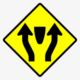 Indonesia New Road Sign 4c3 - Divided Highway Sign, HD Png Download, Free Download