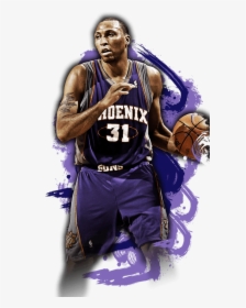 Phoenix Suns Stitched - Basketball Player In Purple, HD Png Download, Free Download