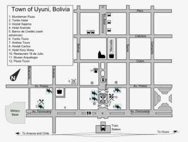 Uyuni Map - Uyuni City Map, HD Png Download, Free Download