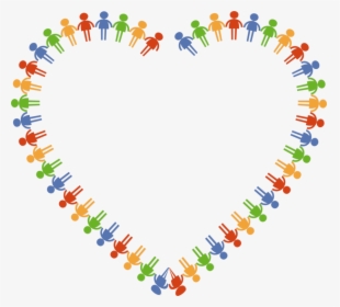 Heart,area,text - Heart Made Of People, HD Png Download, Free Download