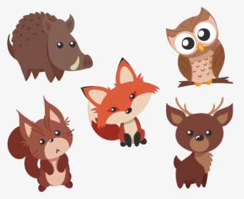 Cute Animals Vector Material Waibo Png Download - Cute Animal Vector Png, Transparent Png, Free Download