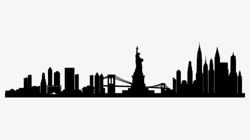 Manhattan Skyline Portable Network Graphics Vector - New York Skyline Png, Transparent Png, Free Download