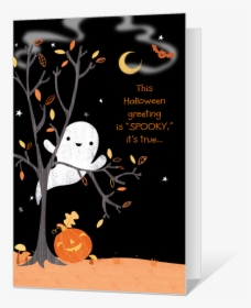 Spooky Greetings - Printable Halloween Birthday Card, HD Png Download, Free Download