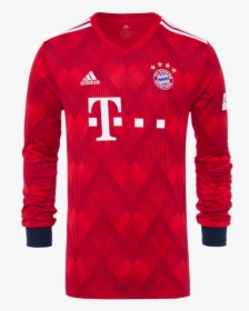 Fc Bayern Shirt Home Longsleeve 18/19, HD Png Download, Free Download