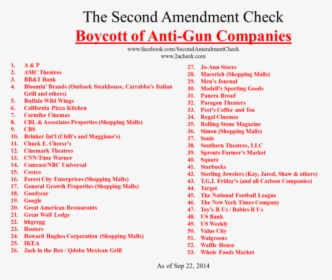 Photo Boycott List 2014 - List Companies That Boycott Nra, HD Png Download, Free Download