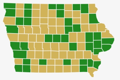 Democrats Party Presidential Primaries In Iowa, 2016 - Democratic Iowa Caucus 2016 Results By County, HD Png Download, Free Download