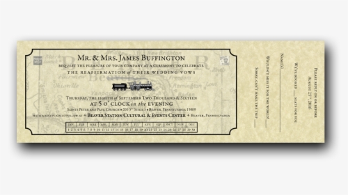 Train Ticket Invitation - Parallel, HD Png Download, Free Download