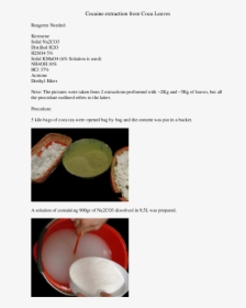 Cocaine Extraction, HD Png Download, Free Download