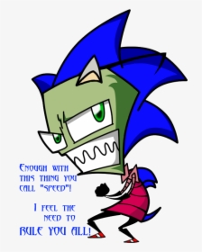 Sonic And Invader Zim - Invader Zim Without Disguise, HD Png Download, Free Download
