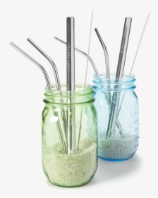 Ecogirl Reusable Stainless Steel Straw Set - Matcha, HD Png Download, Free Download