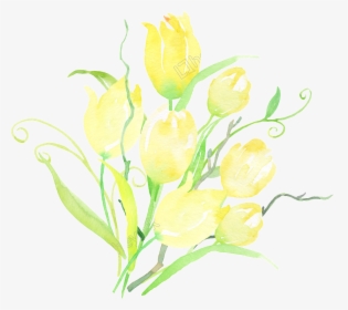 Clip Art Bright Flower - Tulip, HD Png Download, Free Download