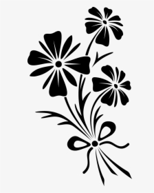 Black And White Flower Vector Art, HD Png Download, Free Download
