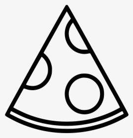 Pizza Slice Comments - Triangle Shape Pizza Drawing, HD Png Download, Free Download