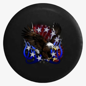 Stars & Stripes American Eagle Tribal Flames Vintage - Venezuela Flag Heart, HD Png Download, Free Download