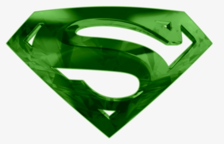 Green Kryptonite Shield Kc Krypotonite - Silver Superman Logo Png, Transparent Png, Free Download