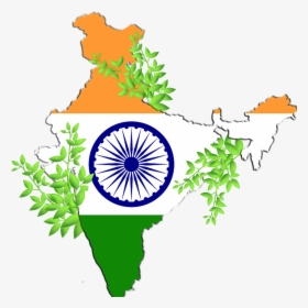 Once In A Year We Are Celebrating Independence Day - India Flag Map Png, Transparent Png, Free Download