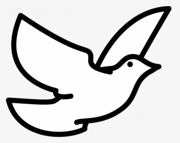 How To Draw A Bird Flying Down Video Make With Motor - Dove Clipart Black And White, HD Png Download, Free Download