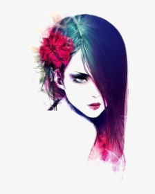 #girl #hair #aesthetic #colorful #mean #png #effects - Png Effects Girl, Transparent Png, Free Download