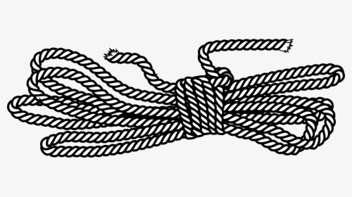 Rope Lasso Computer Icons Seamanship Download Cc0 - Rope Clipart Black And White, HD Png Download, Free Download