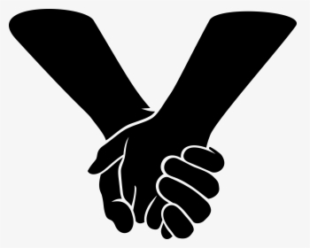 Hand Clip Art - Black And White Holding Hands Cliparts, HD Png Download, Free Download