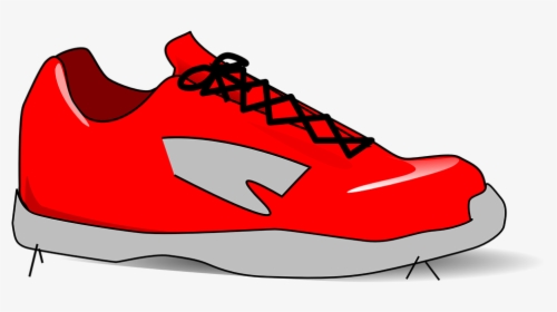 Shoe, Sport, Trainer, Red, Fast, Sneaker, White, Black - Red Shoe Clipart, HD Png Download, Free Download