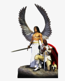 Prayer Warrior With Angel, HD Png Download, Free Download