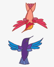 Two Birds Flying Colors Wings Png Image, Transparent Png, Free Download