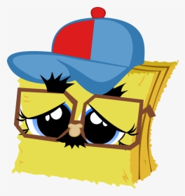 Limeylassen, Chibi, Filly, Glasses, Hay, Hay Bale,, HD Png Download, Free Download