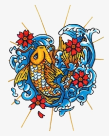 Koi Fish Tattoo Png, Transparent Png, Free Download