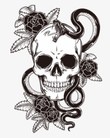 T-shirt Tattoo Print Skull Sleeve Hd Image Free Png, Transparent Png, Free Download