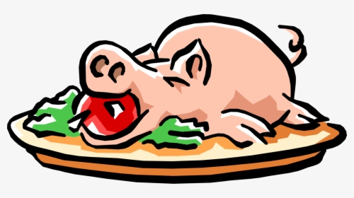 Roast Pig With Apple, HD Png Download, Free Download