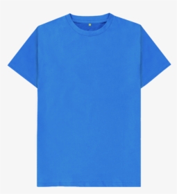 Bright Blue Plain Organic T-shirt, HD Png Download, Free Download