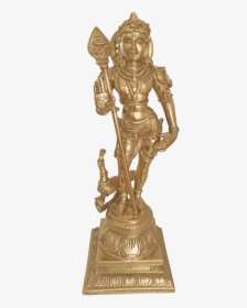 Bangalore Bronze Murugar Statue With Beautiful Peacock - Statue, HD Png Download, Free Download