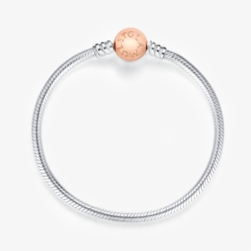 Rose Gold Round Clip 925 Sterling Silver Classic Bracelet - Circle, HD Png Download, Free Download