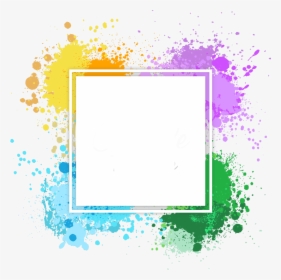 #frame #poster #graphic #colourful #colorful #paint - Colorful Paint Frame Png, Transparent Png, Free Download