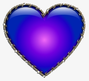 Heart Peace Sign And Crown Clipart - Thik Blue Color Heart, HD Png Download, Free Download