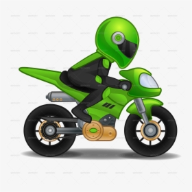 Green Motorbike Clipart - Transparent Background Motorbike Clipart, HD Png Download, Free Download