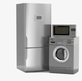 Washing Machine And Refrigerator , Png Download - Home Appliances Png, Transparent Png, Free Download